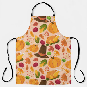 Tablier Autumn seamless pattern, cute fall cartoon texture