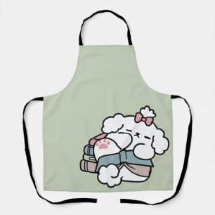 Tablier Avant le coucher avec ma chienne - Livre et Amoure