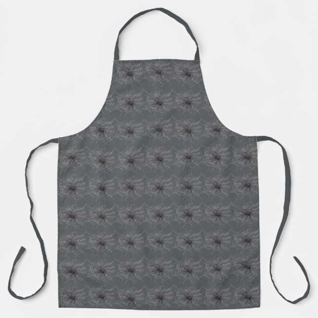 Tablier avec dessin d'araignée veuve noire et toil (Recto)