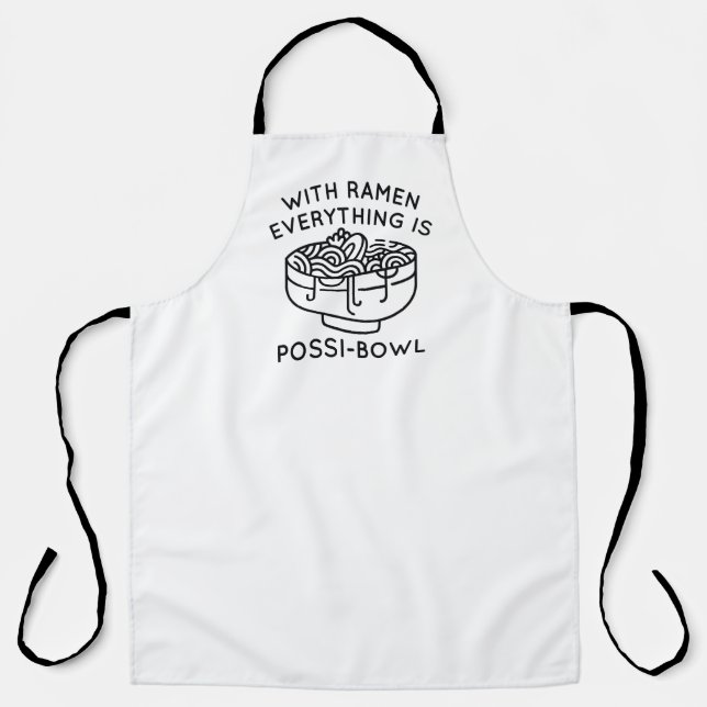 Tablier Avec Ramen Tout Est Possi-Bowl (Recto)