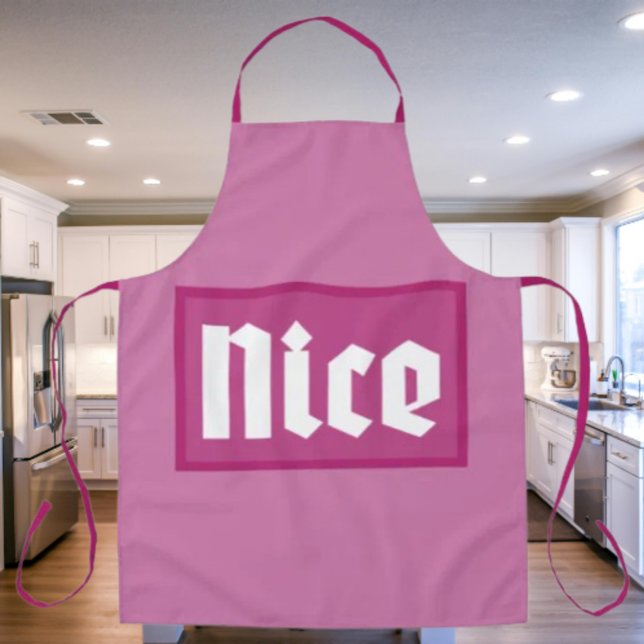 Tablier avec typographie de jolie boîte rose (Créateur téléchargé)