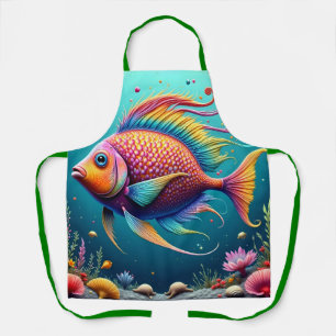 Tablier avec un poisson heureux