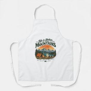 Tablier Aventure de randonnée en montagne vintage rétro ex
