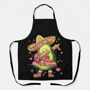 Tablier Avocat Dabbing Cinco De Mayo Drôle Poncho Mexicain