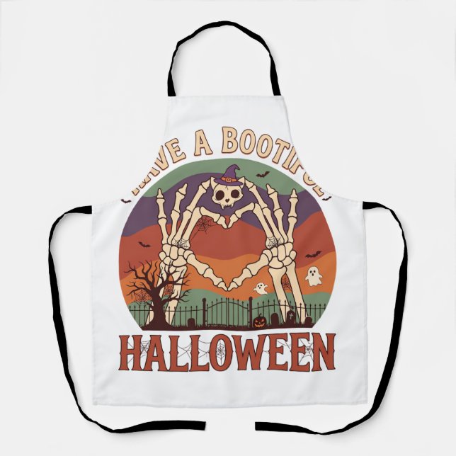 Tablier Avoir de Jolis Mains de Squelette pour Halloween C (Recto)