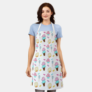 Tablier Avryl Fleur's Cute Ice Cream Cone Cupcake Donut