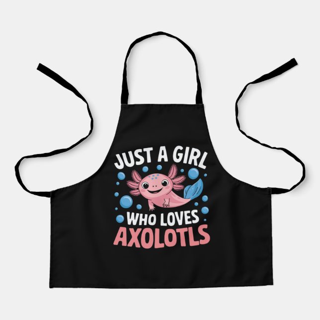 Tablier Axolotl Kawaii Juste Une Fille Qui Aime Les Axolot (Recto)