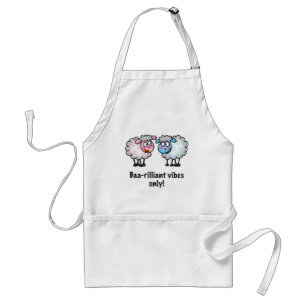 Tablier Baa-rilliant - Paire de moutons de dessin animé mi