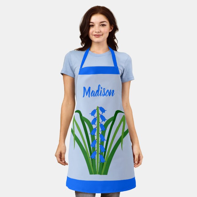 Tablier Baby Boy Bluebell Flowers Spring Custom (Porté)