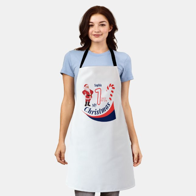 Tablier Baby de Noël "Mon 1er Noël" (Porté)