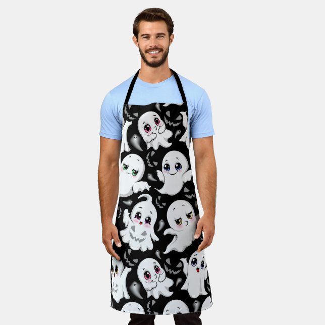 Tablier Baby Ghosts Éffrayant mignon Halloween humeur (Porté)
