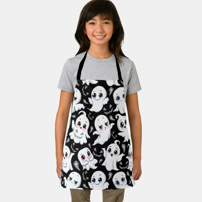 Tablier Baby Ghosts Éffrayant mignon Halloween humeur (Insitu)
