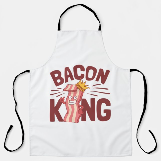 Tablier Bacon King Meat Lover Cadeaux pour Hommes Garçon (Recto)