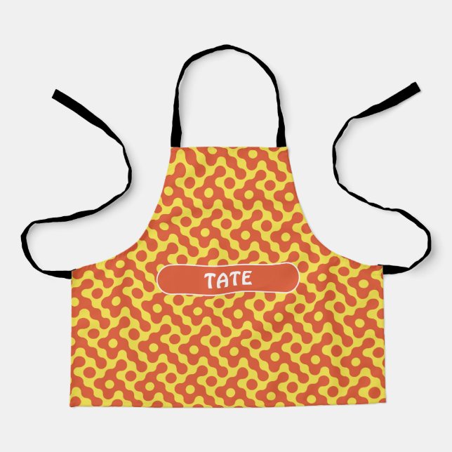 Tablier Bactérie Peach Yellow Minimal Motif (Recto)