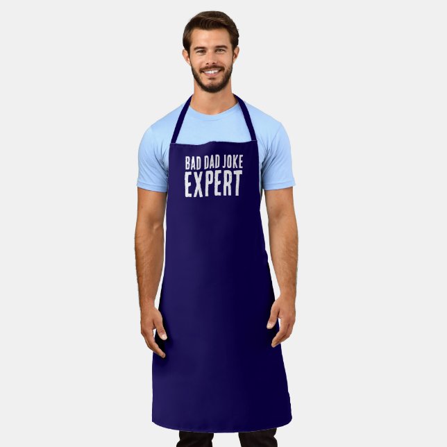 Tablier Bad Papa Plaisanterie Expert TYPOGRAPHIE GRAVE (Porté)