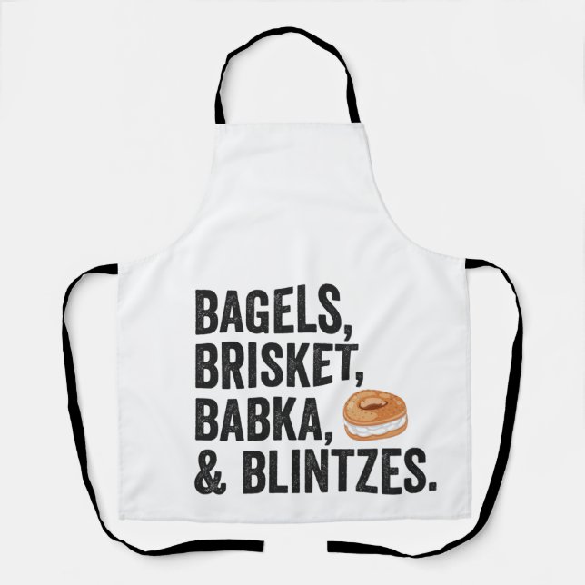 Tablier Bagels Hanoukka Juif Brisket Bakka Blintzes cadeau (Recto)