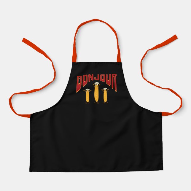 Tablier Baguettes de franchise amusantes (Recto)
