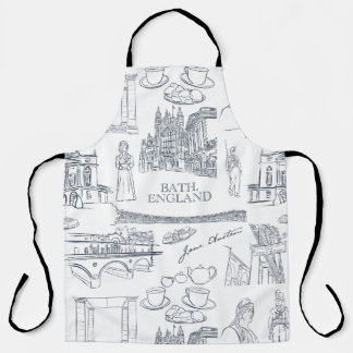 Tablier Bain, Angleterre motif style Toile, Jane Austen