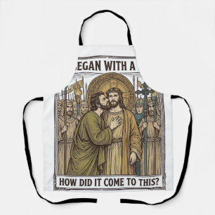 Tablier Baiser de trahison biblique vintage