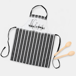 Tablier Baiser Drôle Le Cuisinier Humour Moderne Blanc Noi