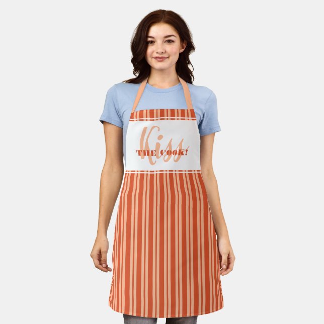Tablier Baiser drôle Le cuisinier humour moderne Peche Ora (Porté)
