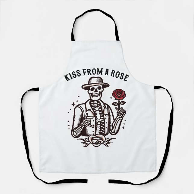 Tablier Baiser d'une rose (Recto)