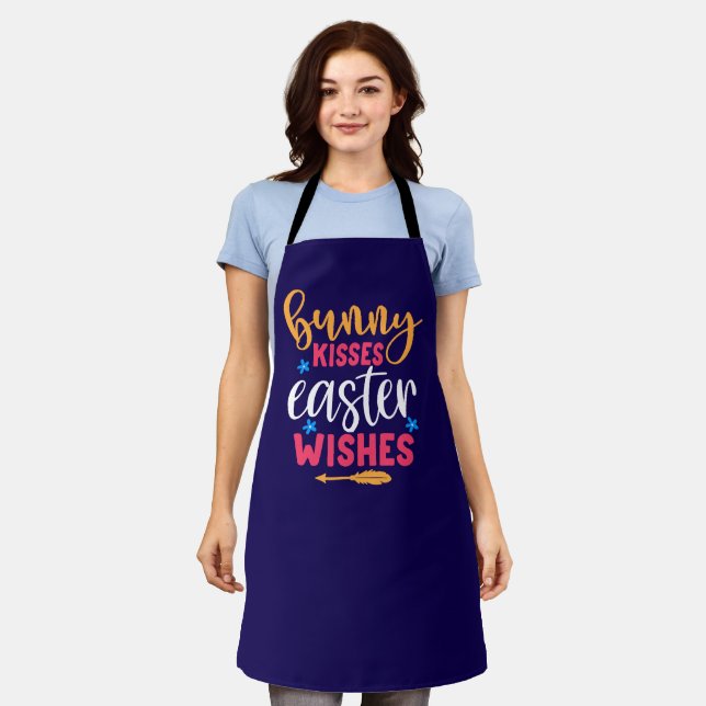 Tablier Baisers de lapin Voeux de Pâques-69739 (Porté)