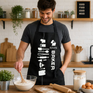 Tablier Baker Personnalisé Avec Nom Personnalisé