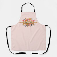 Bakers Rolling Pin Floral Rose