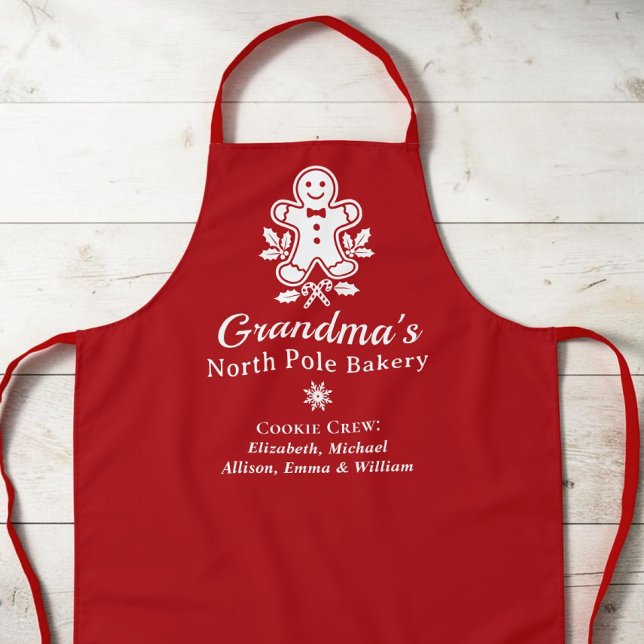 Tablier Baking de Noël de grand-mère (Grandma Christmas Holiday Baking Apron)