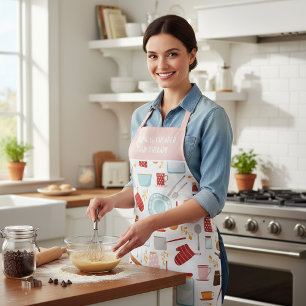Tablier Baking Dit Cuisine Moderne Rose