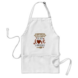 Tablier Baking Love Language Pour Baker Apron