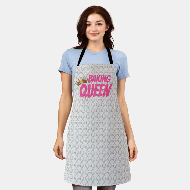 Tablier Baking Queen Pattern for Cake and Sweets Lovers (Porté)
