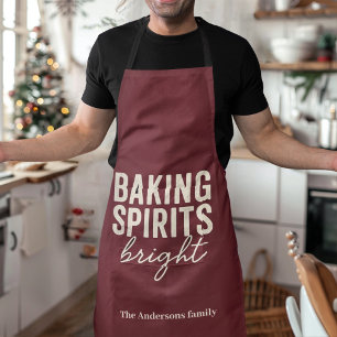 Tablier Baking Spirits Bright Noël en Bourgogne