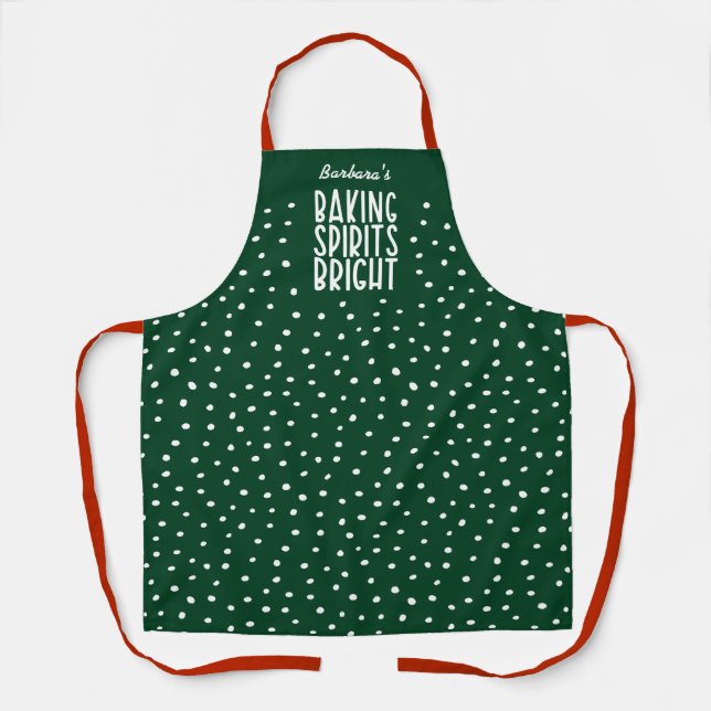 Tablier Baking Spirits Bright | Polka Dot drôle de vacance (Recto)