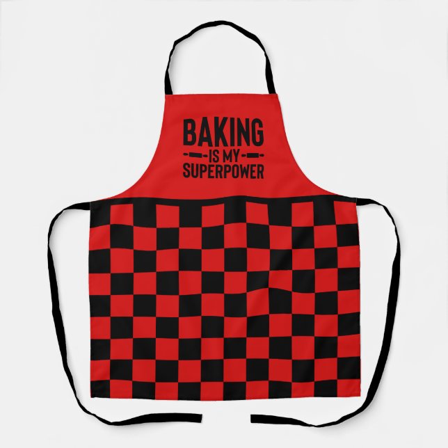 Tablier Baking superpower mot art (Recto)