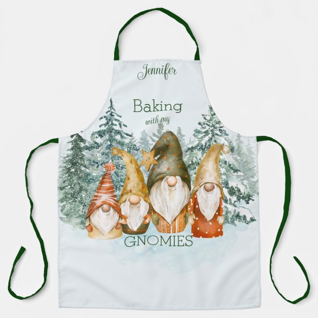 Tablier Baking with my Gnomies Christmas (Recto)