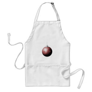 Tablier Bal de Noël de Yin Yang en rouge