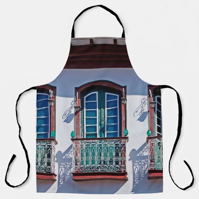Tablier Balcons sur la façade en Diamantina, Minas Gerais, (Recto)