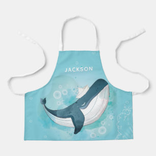 Tablier Baleine bleue personnalisée