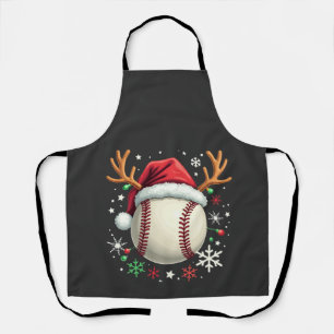 Tablier Balle de baseball avec cornes de renne et Noël 