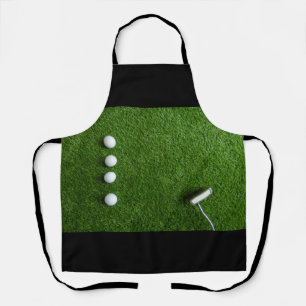 Tablier Balle de golf sur gazon vert