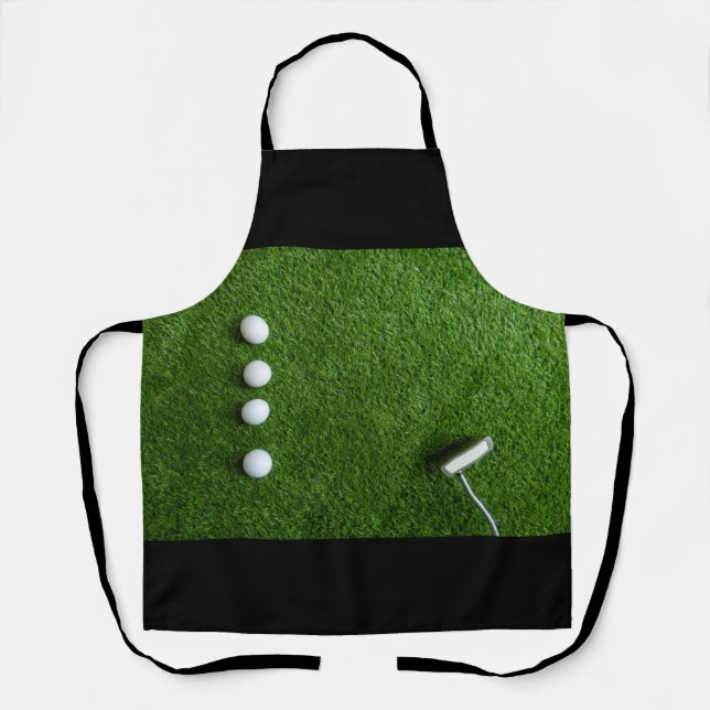 Tablier Balle de golf sur gazon vert (Recto)
