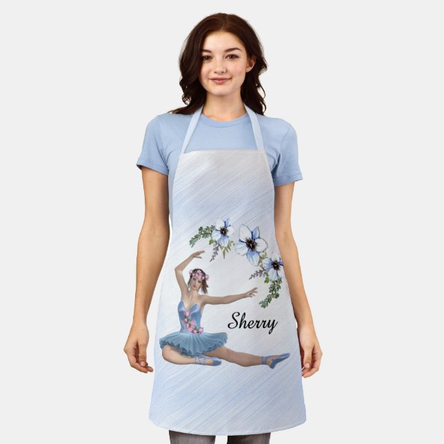 Tablier Ballerina en bleu Nom personnel (Porté)