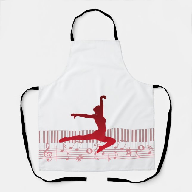 Tablier Ballet dancer sur clavier (Recto)