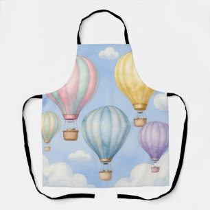 Tablier Ballons à Air Chaud Pastel dans le Ciel