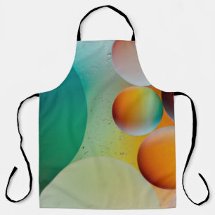 TABLIER BALLONS BLEUS ET BLANCS SUR SURFACE BLANCHE