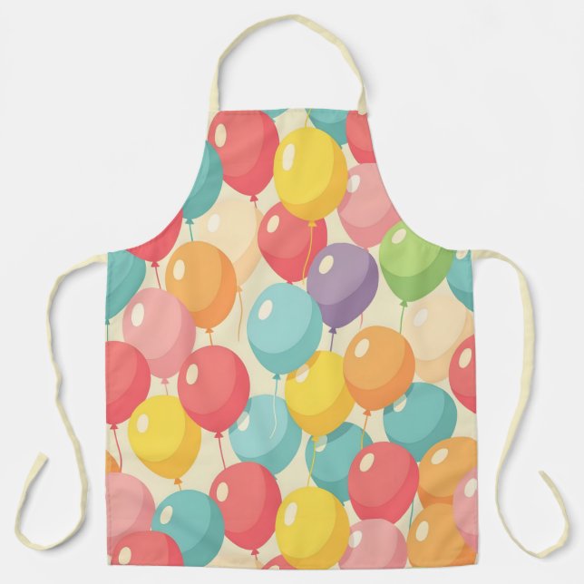 Tablier Ballons de fête de différentes couleurs (Recto)