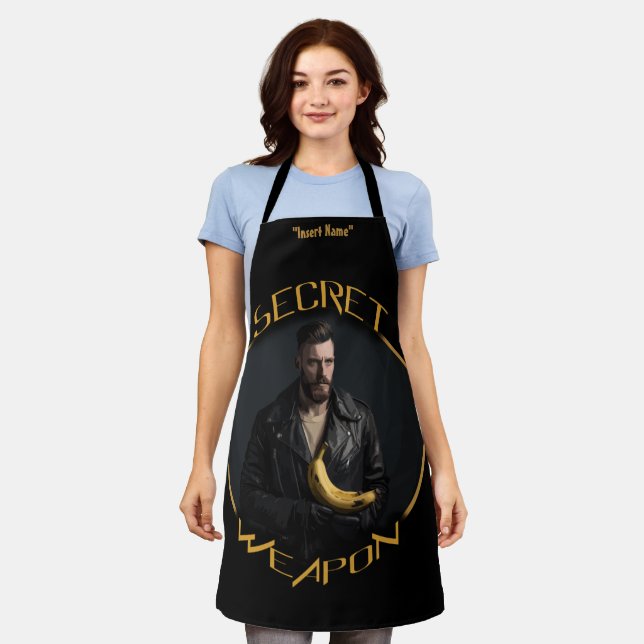 Tablier Banane : son arme secrète (Porté)