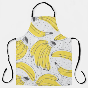 Tablier Bananes fraîches dessinées à la main arrière - pla